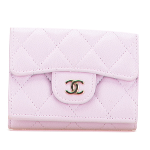 Pre-Loved Chanel CC Quilted Caviar Compact Flap Wallet - Picture 1 of 8